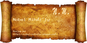 Nobel Mihály névjegykártya